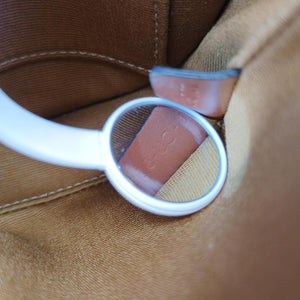 Triomphe Mini Besace White×brown PVC coated canvas U-CU-5201