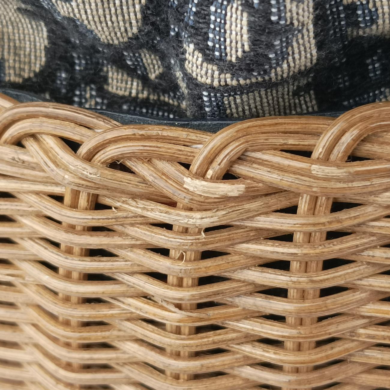 Wicker Basket Multicolour Natural wicker x Dior oblique jacquard 63-MA-1200