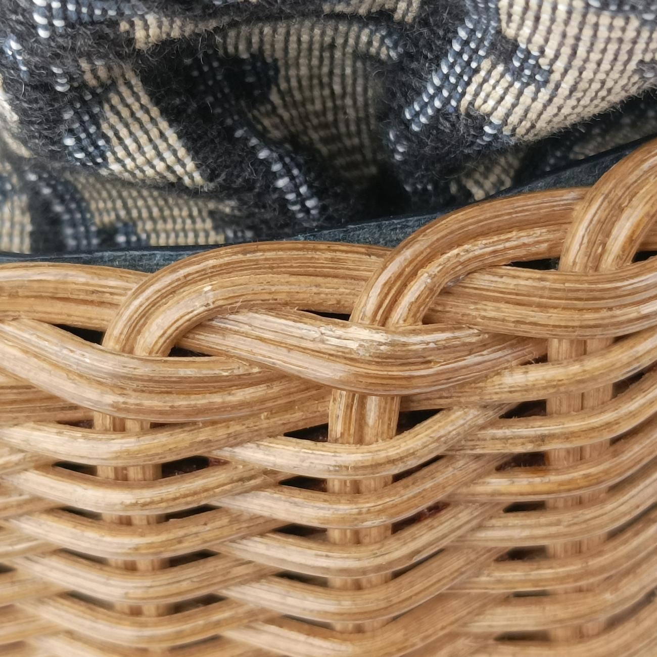 Wicker Basket Multicolour Natural wicker x Dior oblique jacquard 63-MA-1200