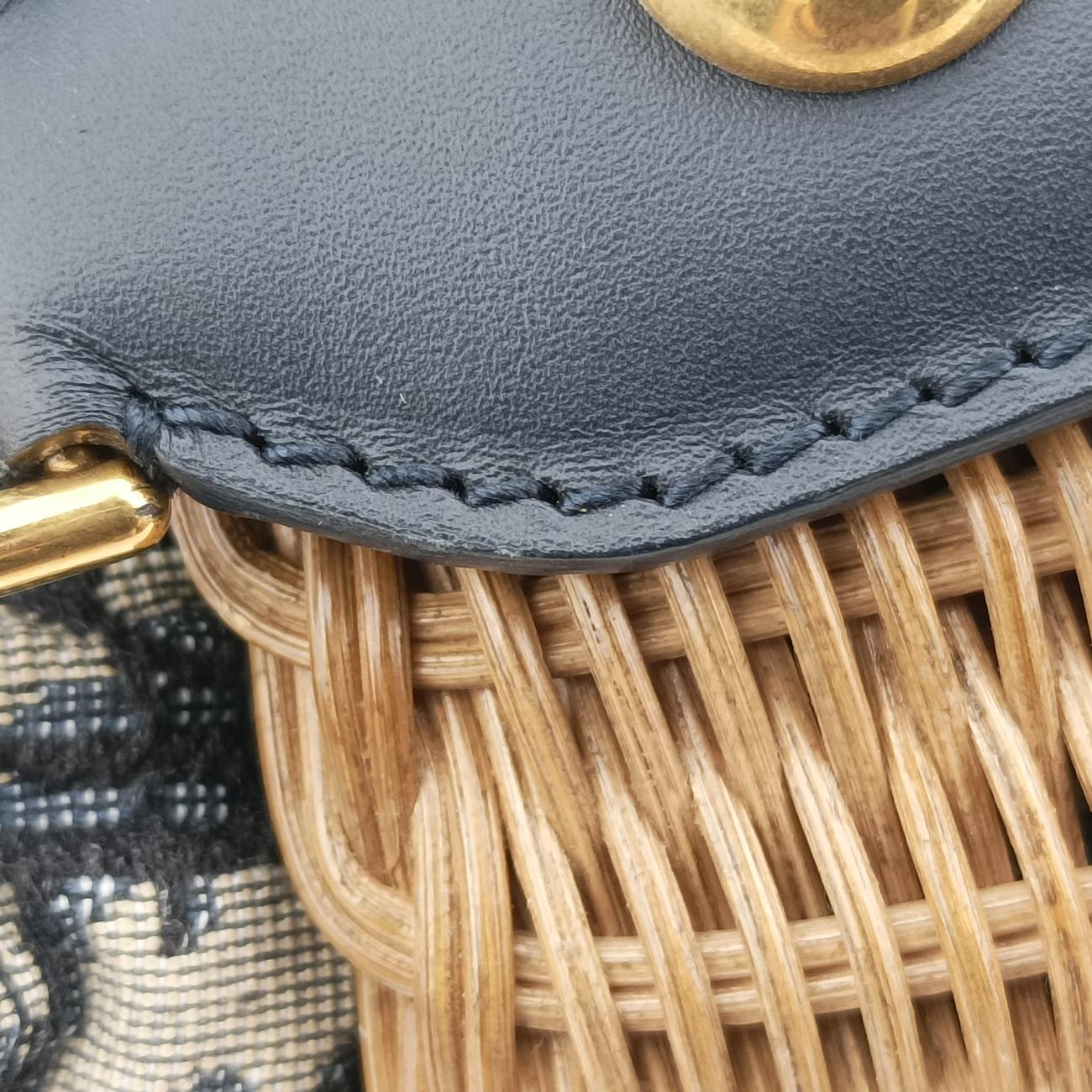 Wicker Basket Multicolour Natural wicker x Dior oblique jacquard 63-MA-1200