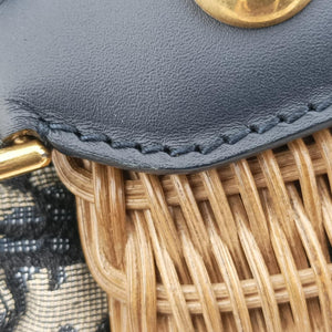 Wicker Basket Multicolour Natural wicker x Dior oblique jacquard 63-MA-1200