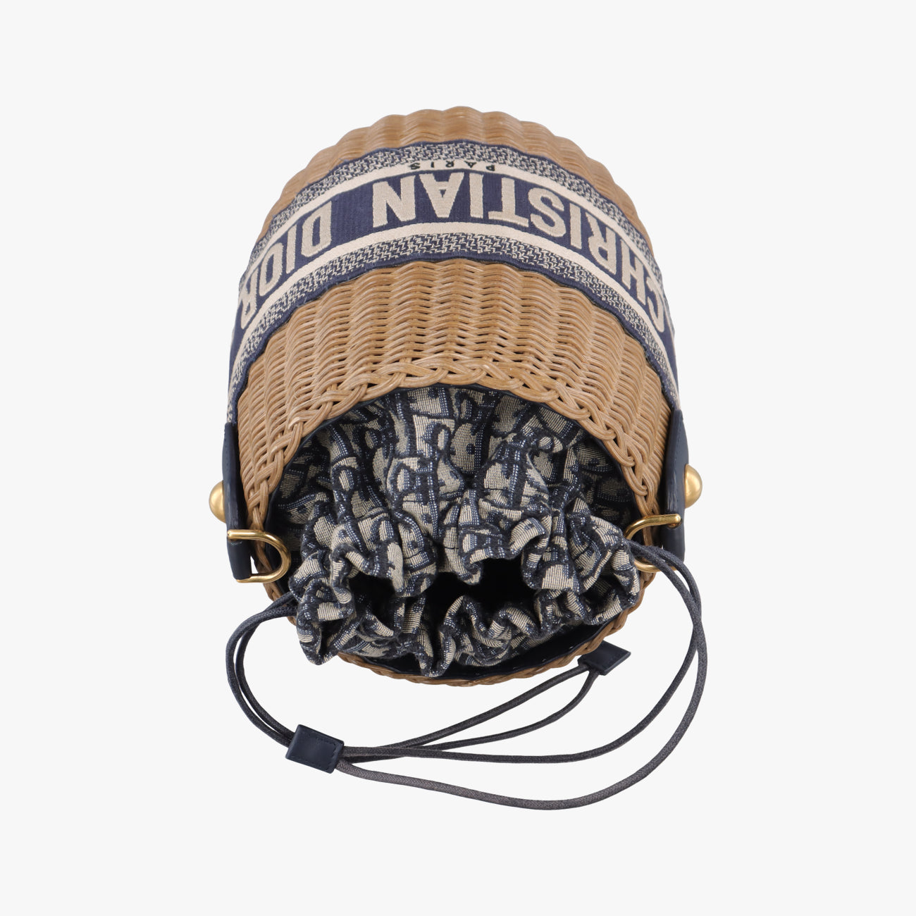 Wicker Basket Multicolour Natural wicker x Dior oblique jacquard 63-MA-1200