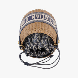 Wicker Basket Multicolour Natural wicker x Dior oblique jacquard 63-MA-1200