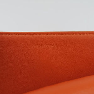 Printed Triangle Orange Leather S-CU-4251