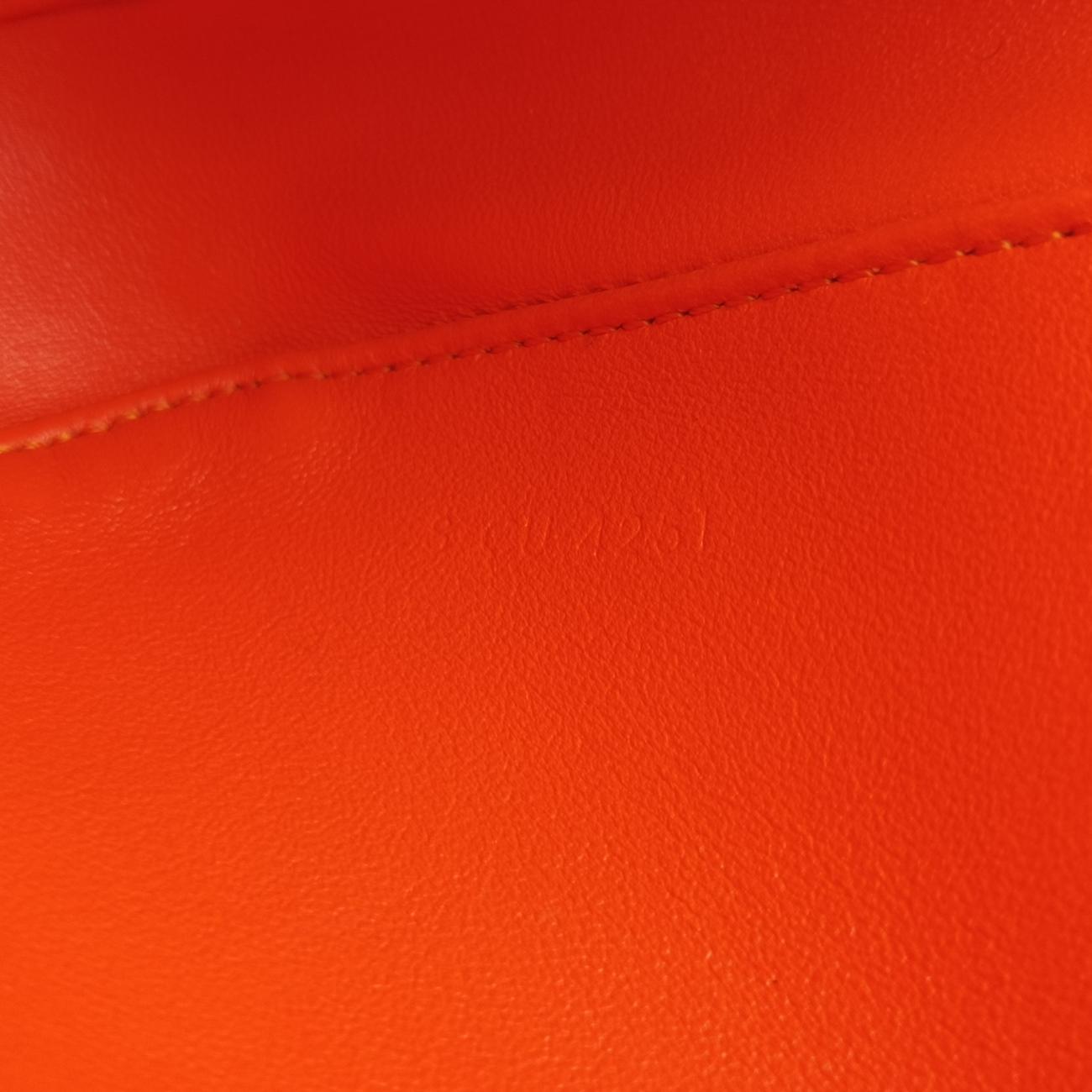 Printed Triangle Orange Leather S-CU-4251