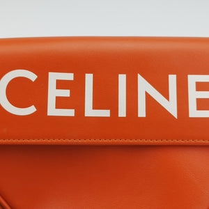 Printed Triangle Orange Leather S-CU-4251