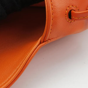 Printed Triangle Orange Leather S-CU-4251