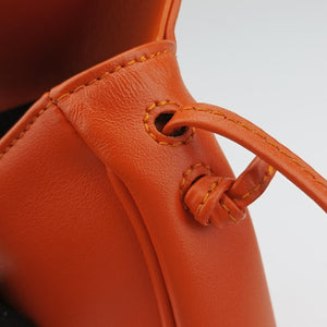 Printed Triangle Orange Leather S-CU-4251