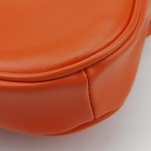 Printed Triangle Orange Leather S-CU-4251