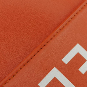 Printed Triangle Orange Leather S-CU-4251