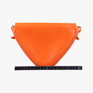 Printed Triangle Orange Leather S-CU-4251