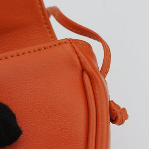 Printed Triangle Orange Leather S-CU-4251
