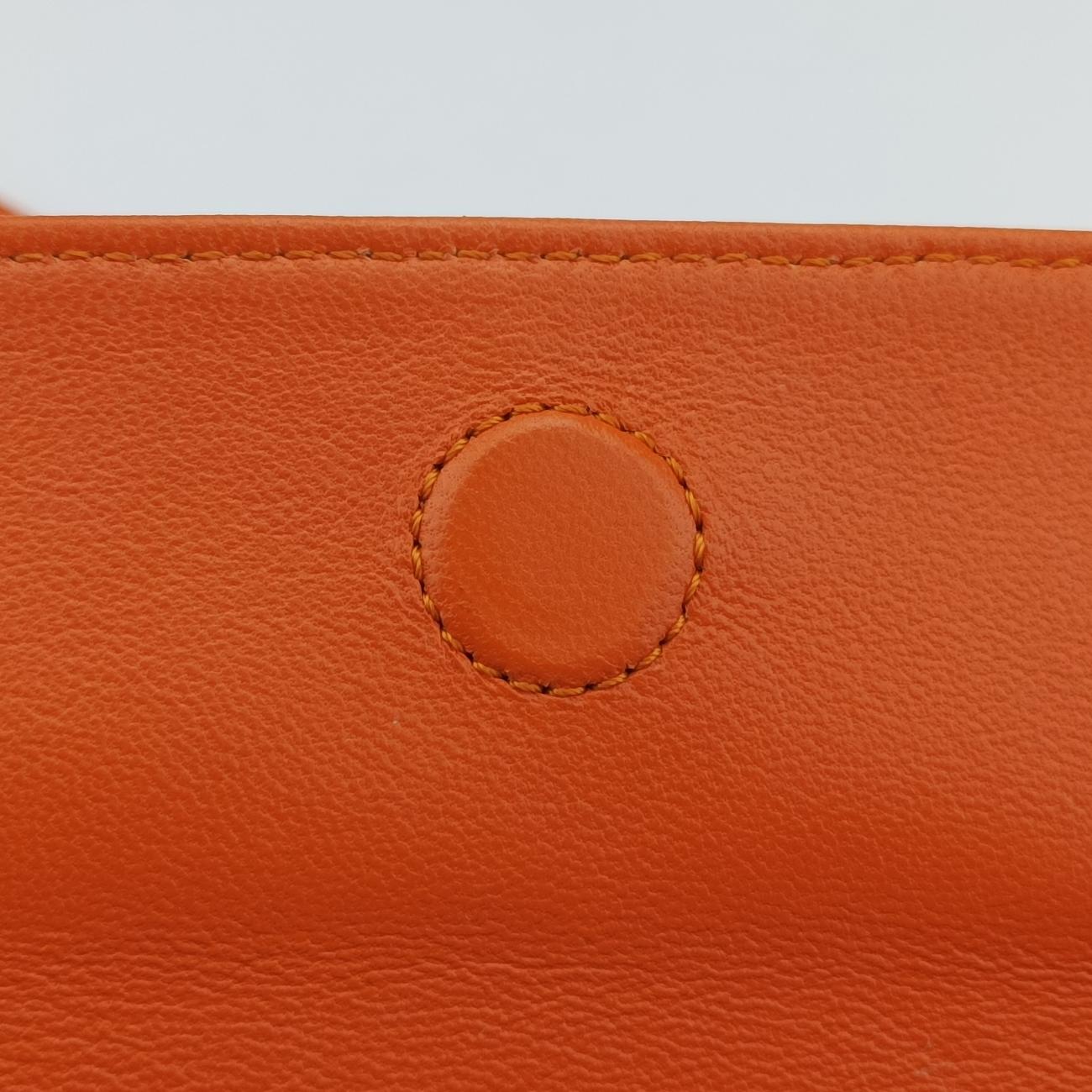 Printed Triangle Orange Leather S-CU-4251