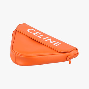 Printed Triangle Orange Leather S-CU-4251