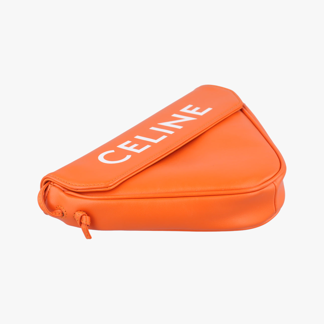 Printed Triangle Orange Leather S-CU-4251