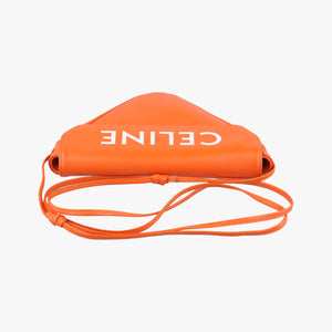 Printed Triangle Orange Leather S-CU-4251