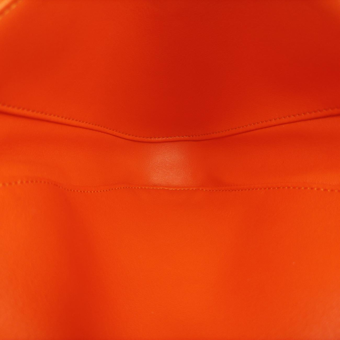 Printed Triangle Orange Leather S-CU-4251