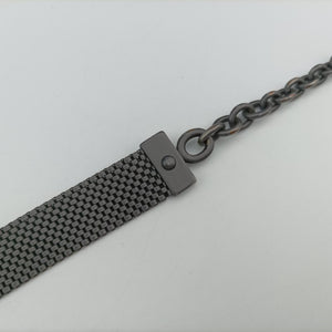 Duo Intrecciato Grey Fabric B01125630E