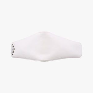 Triangle Logo Plate White SAFFIANO Leather 56 5