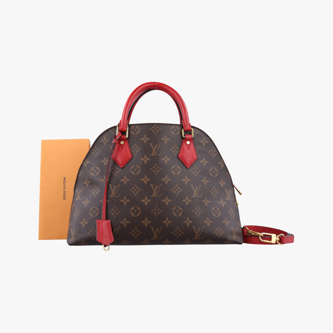Alma Bag Into Bag Brown ×Rouge Monogram Canvas×calf leather SP3196