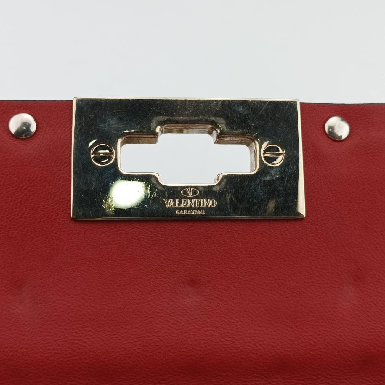 Rockstud SPIKE UP Red Lambskin BL-N123NAP2