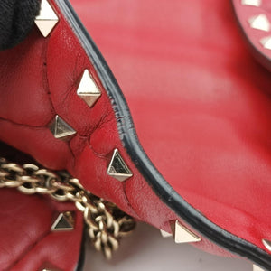 Rockstud SPIKE UP Red Lambskin BL-N123NAP2