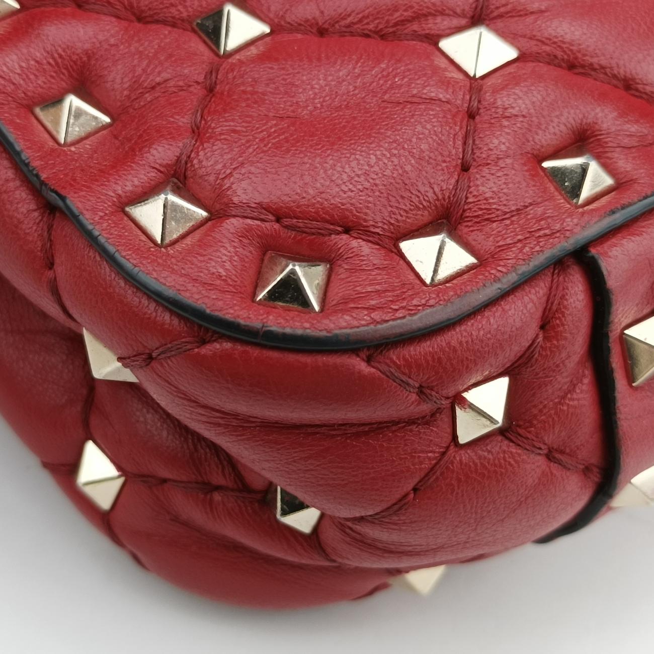 Rockstud SPIKE UP Red Lambskin BL-N123NAP2