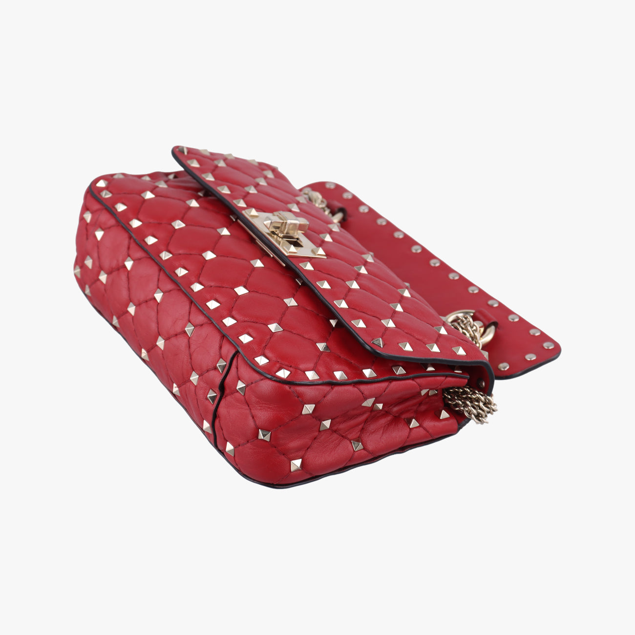 Rockstud SPIKE UP Red Lambskin BL-N123NAP2