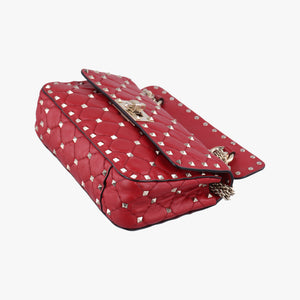 Rockstud SPIKE UP Red Lambskin BL-N123NAP2