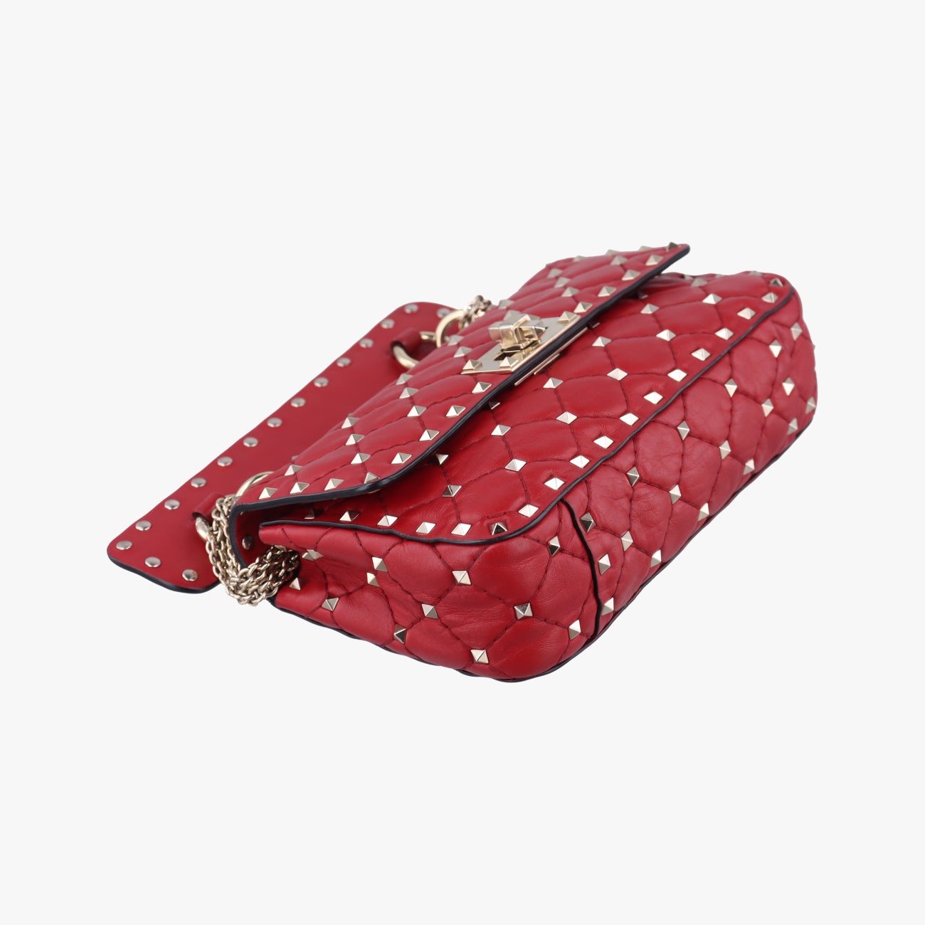 Rockstud SPIKE UP Red Lambskin BL-N123NAP2