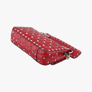 Rockstud SPIKE UP Red Lambskin BL-N123NAP2