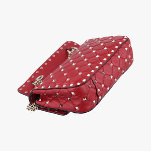 Rockstud SPIKE UP Red Lambskin BL-N123NAP2