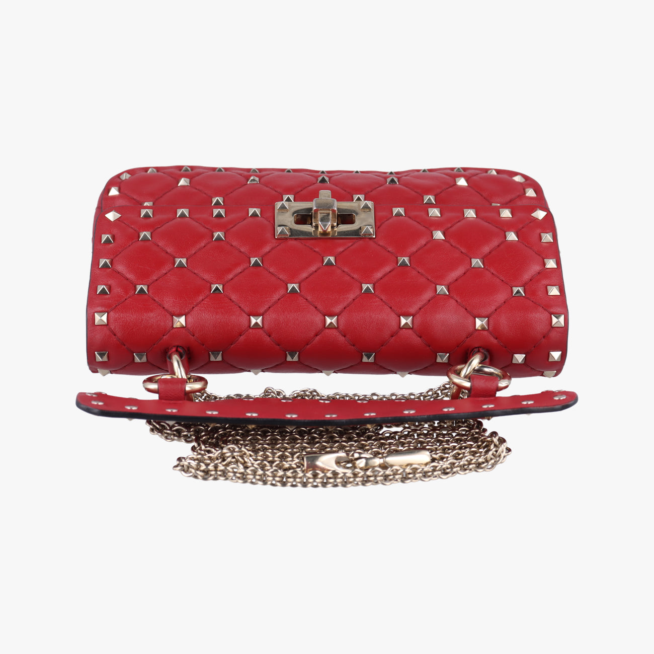 Rockstud SPIKE UP Red Lambskin BL-N123NAP2