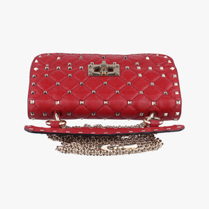 Rockstud SPIKE UP Red Lambskin BL-N123NAP2