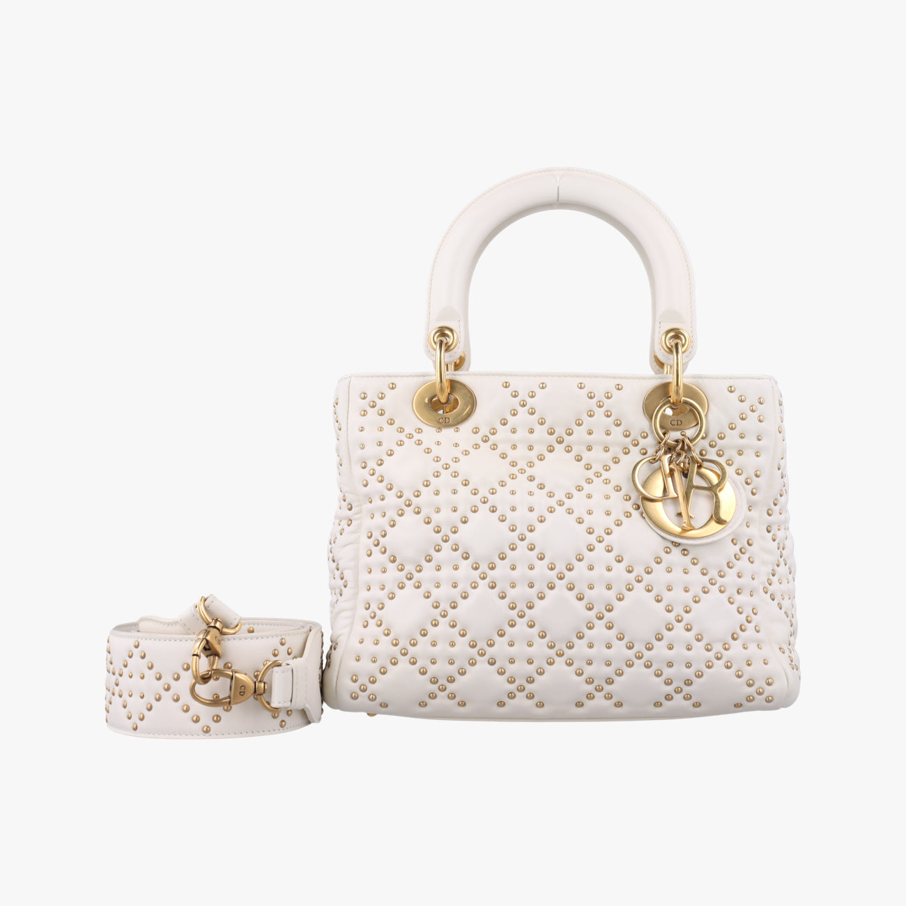Lady Dior White lambskin 16-BO-0117