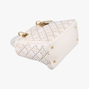 Lady Dior White lambskin 16-BO-0117