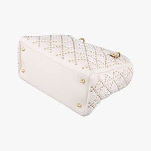 Lady Dior White lambskin 16-BO-0117