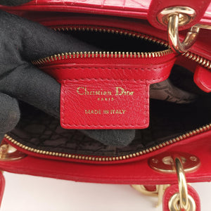 Lady Dior Red lambskin 18-MA-1124