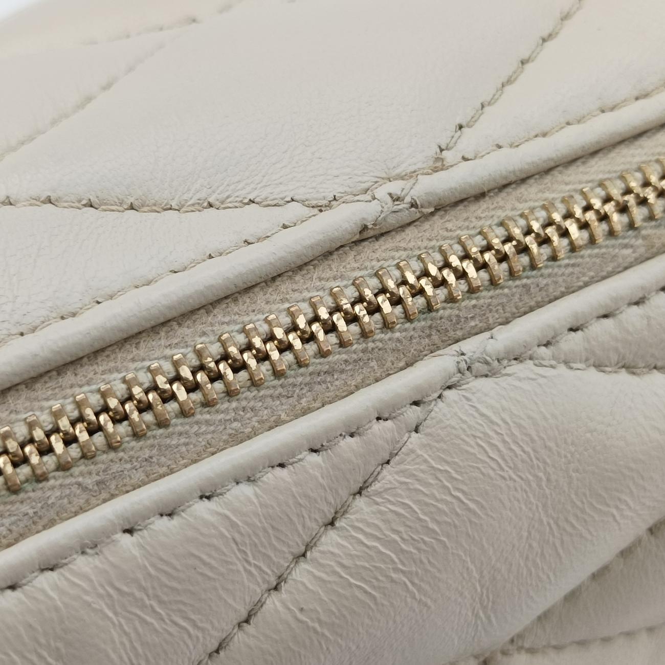 Sado Small Tube Bag White Leather GUE712706.0622
