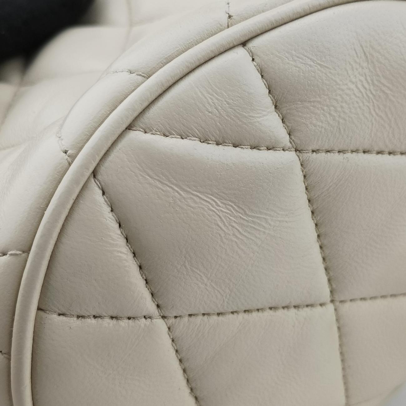 Sado Small Tube Bag White Leather GUE712706.0622