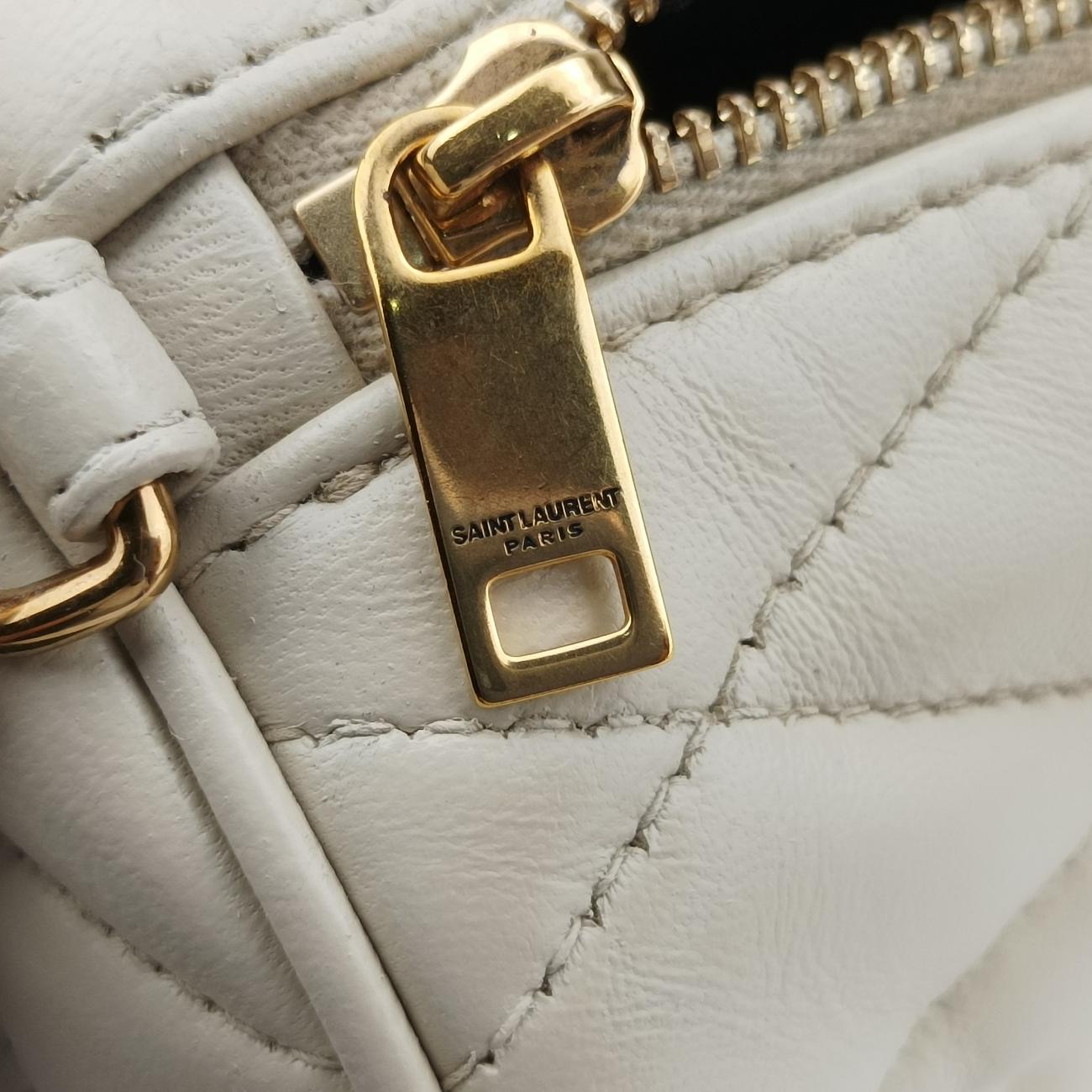 Sado Small Tube Bag White Leather GUE712706.0622