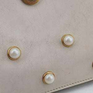 Broadway Pearl Bee White Leather C021633350