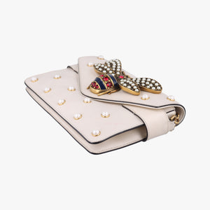 Broadway Pearl Bee White Leather C021633350