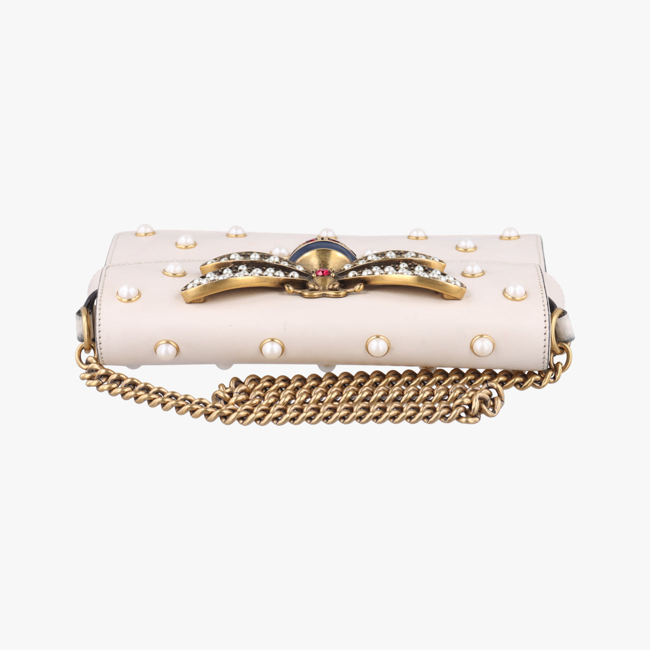 Broadway Pearl Bee White Leather C021633350