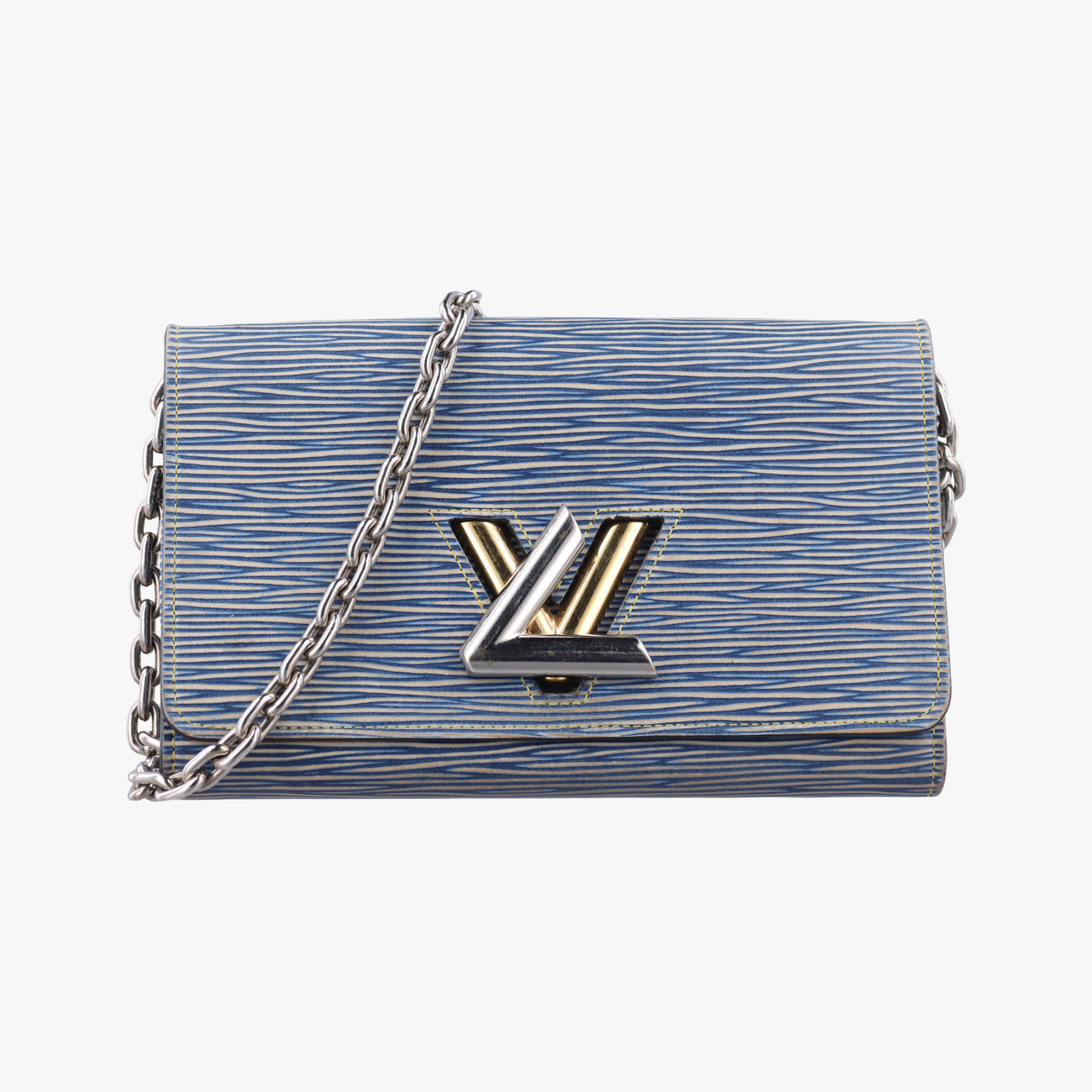 Portefeuille Twist Chain Wallet Blue Epi SP0155