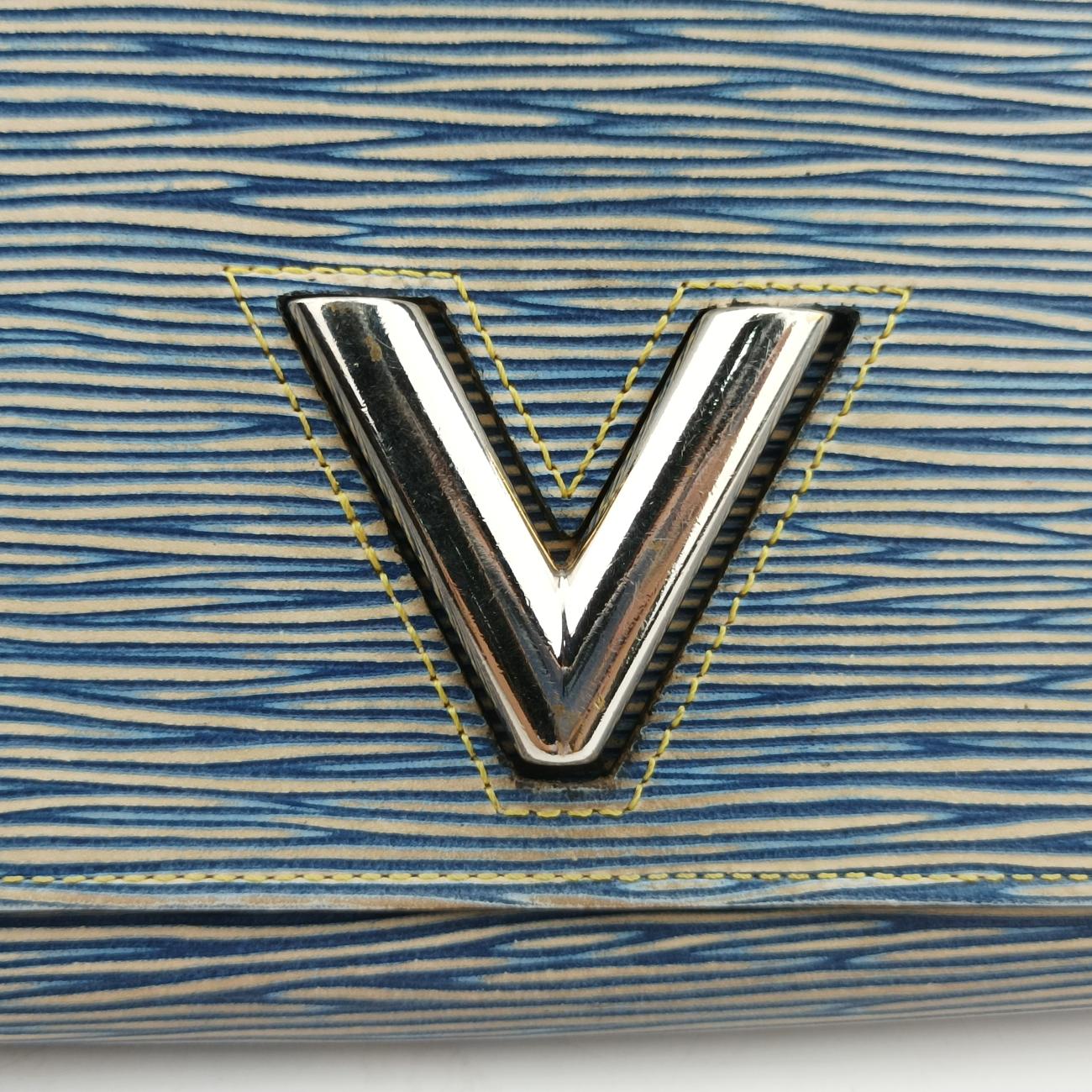 Portefeuille Twist Chain Wallet Blue Epi SP0155