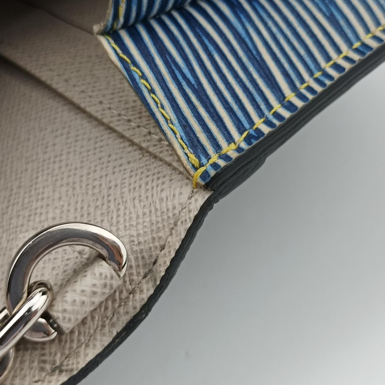 Portefeuille Twist Chain Wallet Blue Epi SP0155