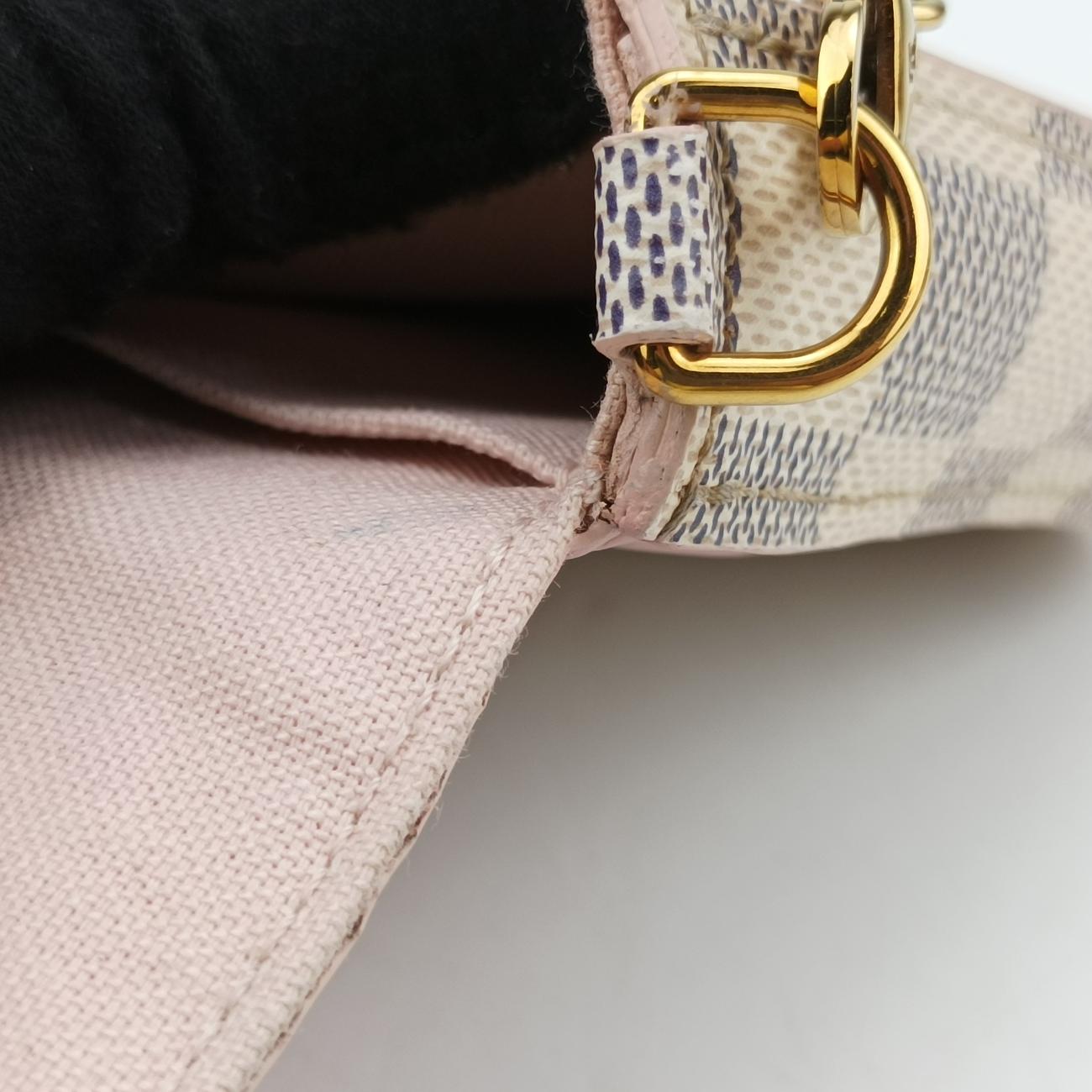 Pochette FéLICIE GM AZUR×Eau De Rose Damier Canvas MI1129