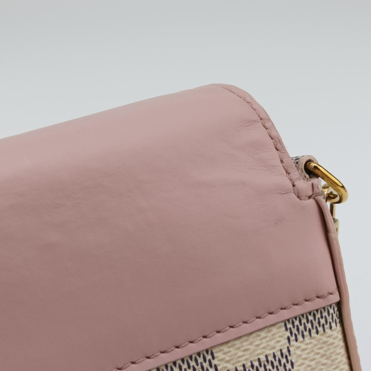 Pochette FéLICIE GM AZUR×Eau De Rose Damier Canvas MI1129