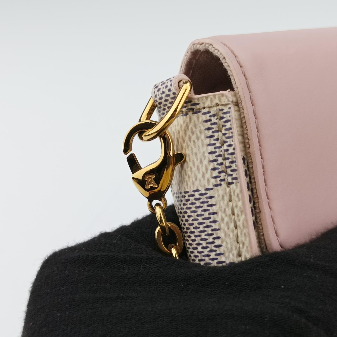 Pochette FéLICIE GM AZUR×Eau De Rose Damier Canvas MI1129
